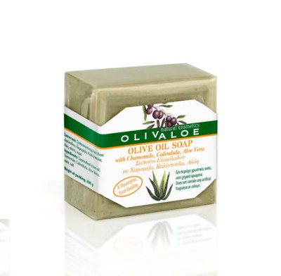 Olivaloe Olive Oil Soap with Aloe Vera, Chamomile, Calendula 200g
