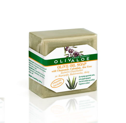 Olivaloe Olive Oil Soap with Aloe Vera, Chamomile, Calendula 200g