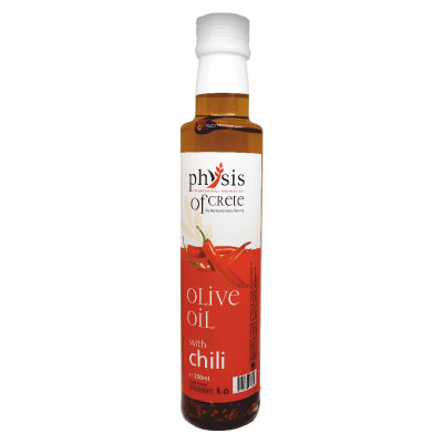 Physis of Crete extra virgin olive oil with chilli, 250ml