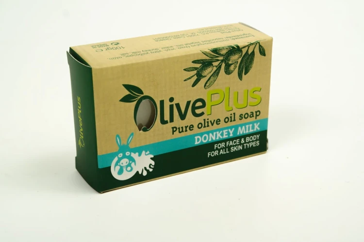Oliveplus olive soap with donkey milk, 100g – image 2