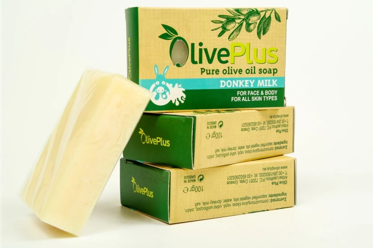 Oliveplus olive soap with donkey milk, 100g – image 3