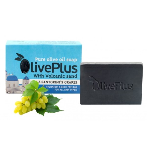 Oliveplus olive soap with volcanic ash and grape extract, 100g