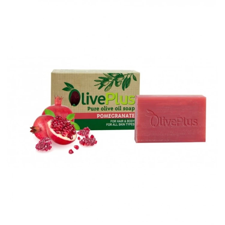 Oliveplus olive soap – pomegranate 100g