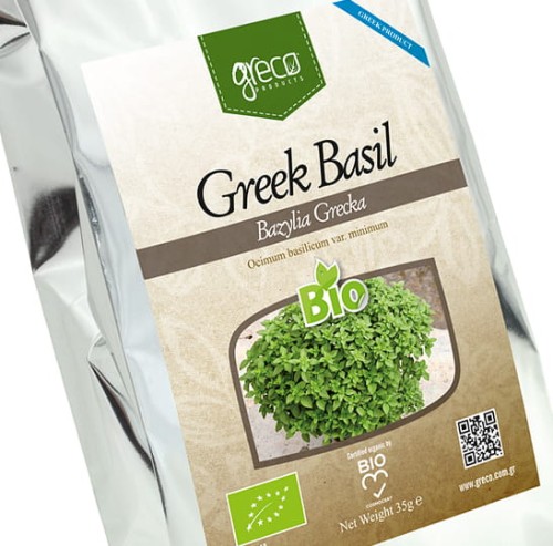 Greco basil (ocimum basilicum) 35g ORGANIC