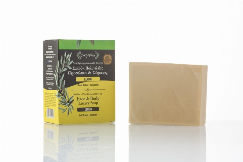 Evergetikon Edible-Pure Cretan Olive oil Face & Body Soap Lemon 120-140g