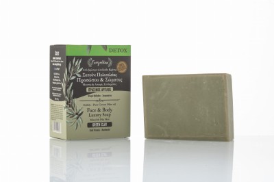 Evergetikon natural soap with green clay 120–140g