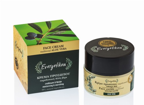 Evergetikon Face cream traditional Aloe Vera Moisturizing & nourishing 50ml