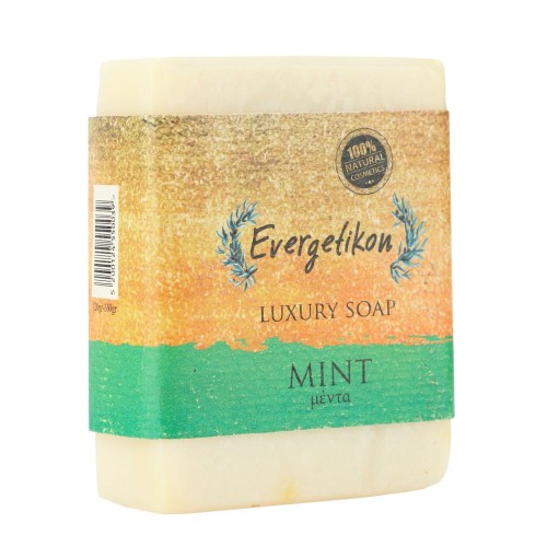 Evergetikon Edible-Pure Cretan Olive oil Face & Body Soap Mint 120-140g
