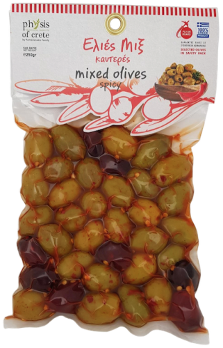 Physis of Crete pitted olives with chilli, 250g