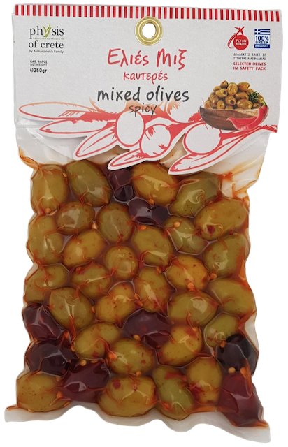 Physis of Crete pitted olives with chilli, 250g