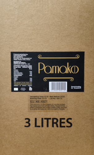 Pamako Ultra Premium Extra Virgin Olive Oil – Tsounati/Koroneiki Blend 3L Organic