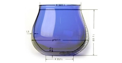 Fara cobalt blue professional olive oil tasting vessel, 14 ml