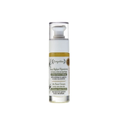 Evergetikon 24-hour Face Cream for Oily and Acne-Prone Skin with Dictamo and Tea Tree, 30ml