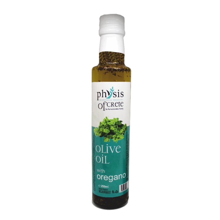 Physis of Crete extra virgin olive oil with oregano, 250ml