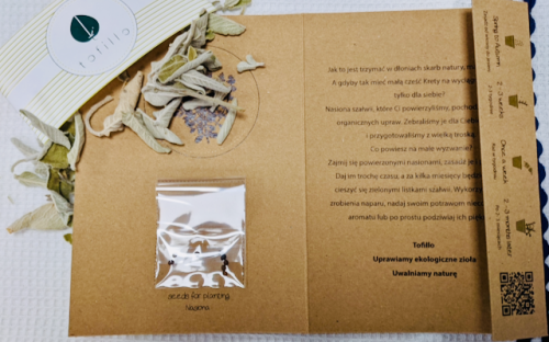 Madara by Tofillo Cretan Sage seeds on kraft card