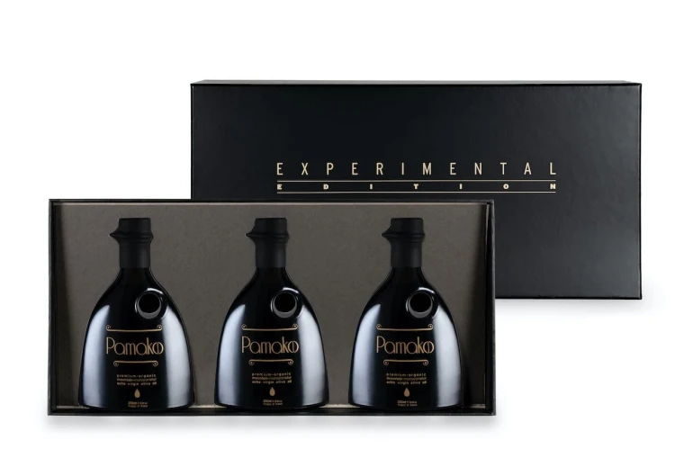 Pamako Early Harvest Ultra Premium Extra Virgin Olive Oil, Experimental Edition, set of 3 x 250ml, Organic