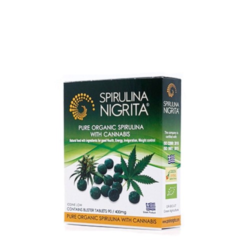 Greek Spirulina with Hemp (THC<0.2%) 90 tablets (36g) BIO(organic)