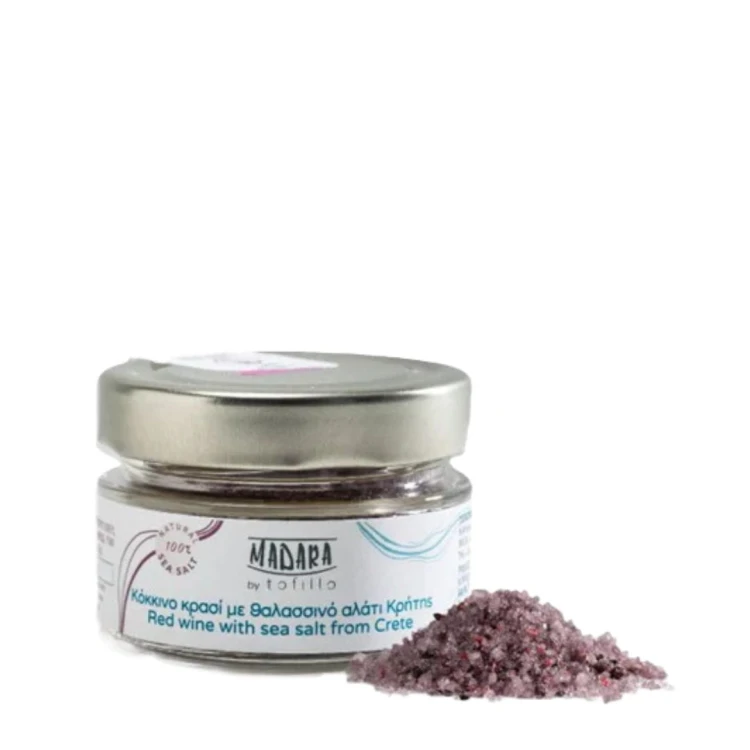 Tofillo Sea salt with red wine from Crete 80g