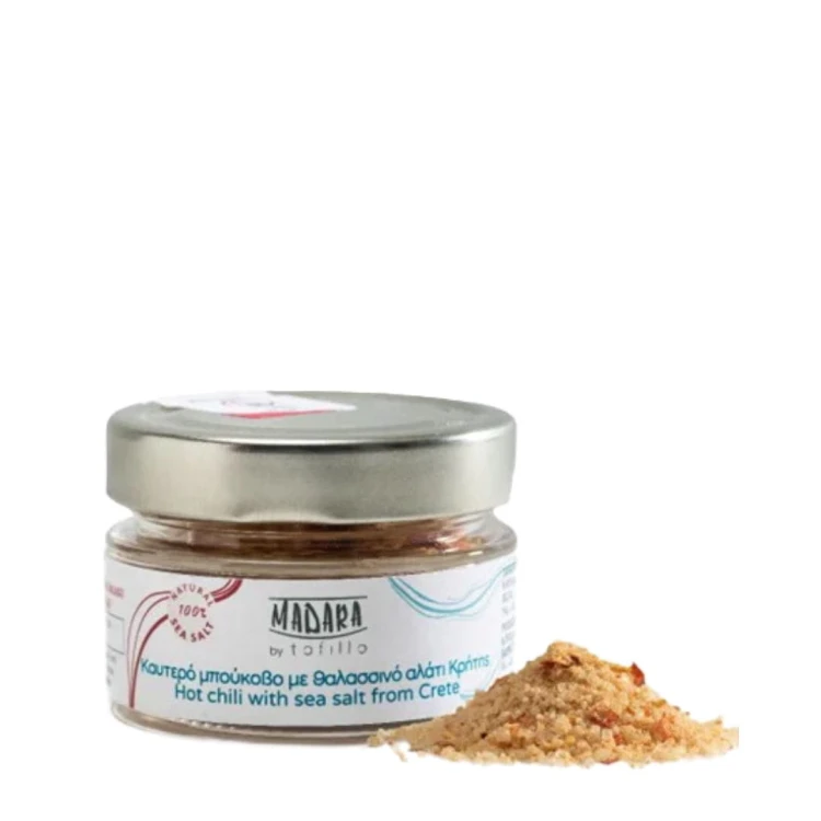 Tofillo Madara Sea salt with chilli from Crete 70g