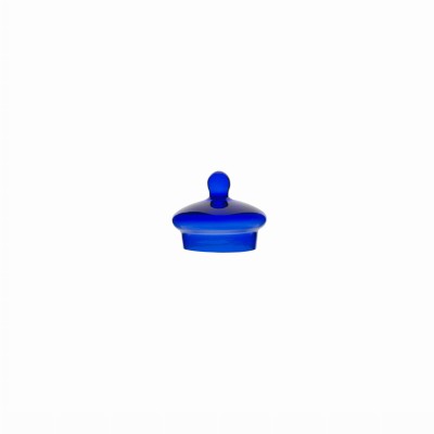Fara glass lid for tasting vessel with handle, "cobalt blue"