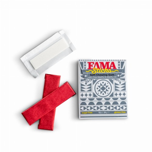 Chewing Gum ELMA Soft Sticks with Natural Chios Mastiha and Chios Mastiha Oil Sugar Free 12x31g