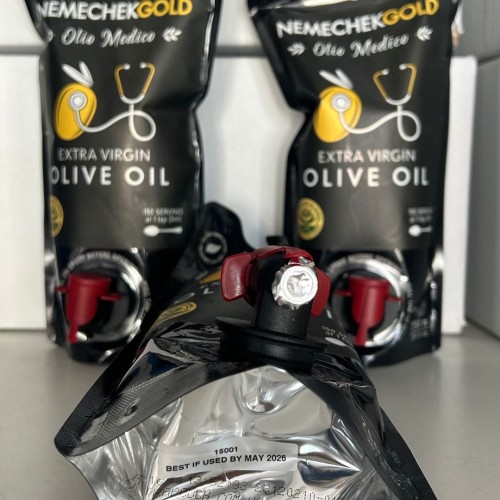 Nemechek Gold Olio Medico EVOO 750ml bag COOC Harvest 2023/2024 – image 2