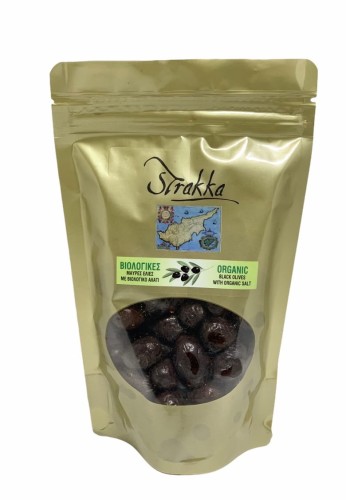 Strakka black Cypriot olives (artites) Salted 200g BIO