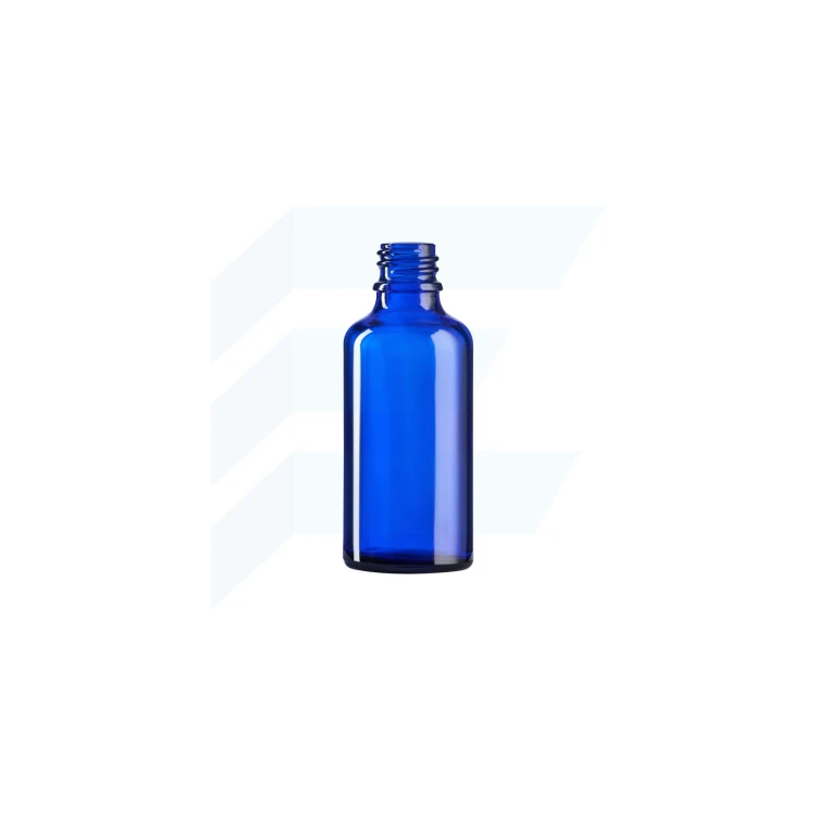 Emcor 50ml cobalt blue glass bottle with screw cap