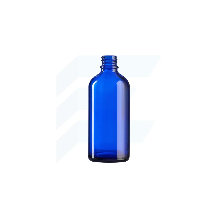 Emcor 100ml cobalt blue glass bottle with screw cap