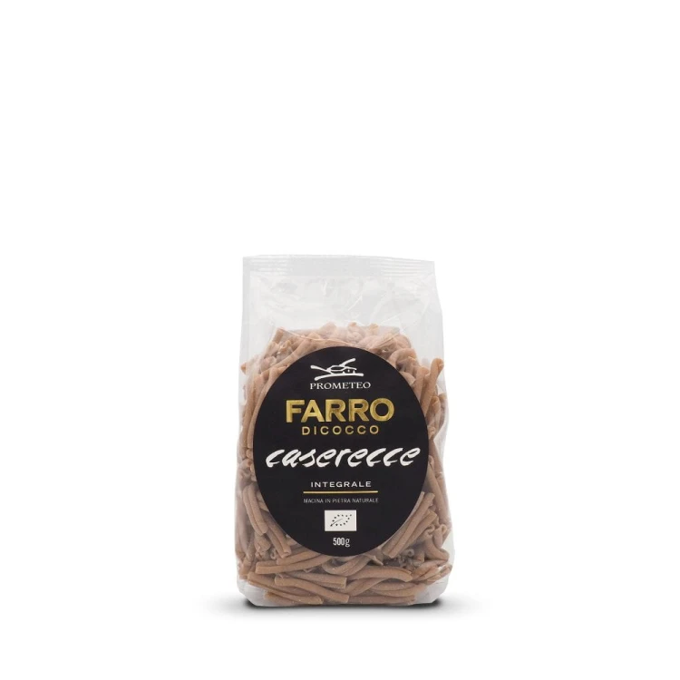 Prometeo Organic Wholemeal Emmer (Triticum dicoccum) Wheat Caserecce 500g