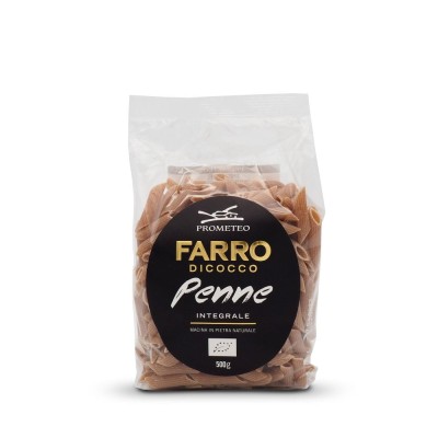 Prometeo Organic Wholemeal Emmer (Triticum dicoccum) Wheat Penne 500g