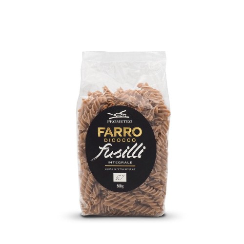 Prometeo Organic Wholemeal Dicocco Farro (Triticum dicoccum) Fusilli 500g