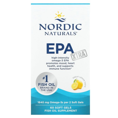 Nordic Naturals EPA Xtra Fish Oil 1640mg Lemon 60 capsules