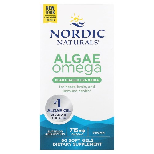Nordic Naturals Algae Omega 715mg Omega-3 60 capsules