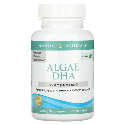 Nordic Naturals Algae DHA 500mg 60 capsules – image 3