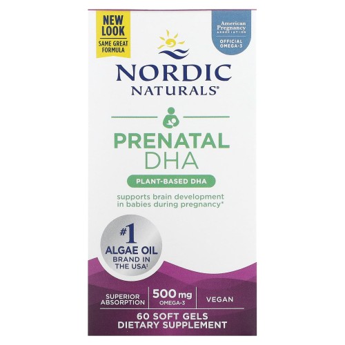 Nordic Naturals Prenatal DHA Vega 500mg 60 capsules – image 2