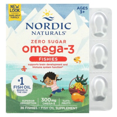 Nordic Omega-3 Fishies 300mg 36 gummies