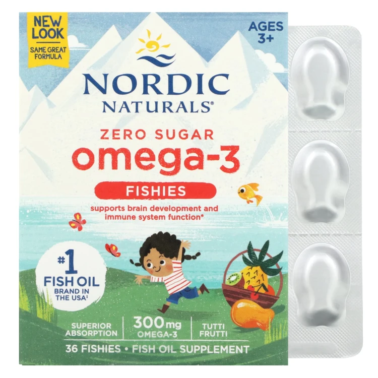 Nordic Omega-3 Fishies 300mg 36 gummies