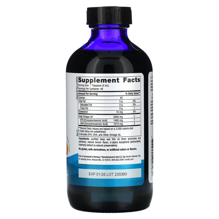 Nordic Naturals Ultimate Omega 2840mg Lemon 237ml – image 2