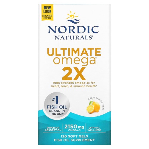 Nordic Naturals Ultimate Omega 2X 2150mg lemon 120 capsules