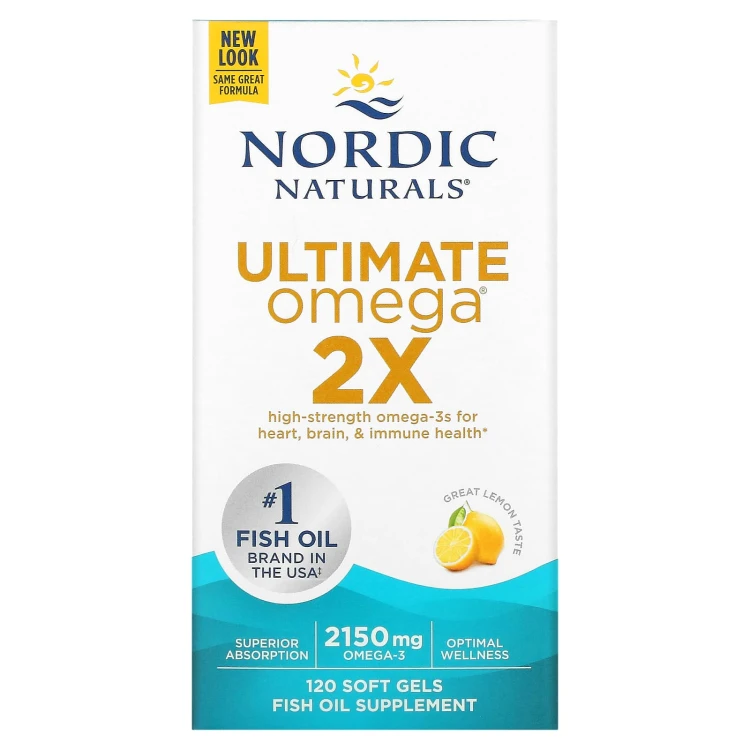 Nordic Naturals Ultimate Omega 2X 2150mg lemon 120 capsules