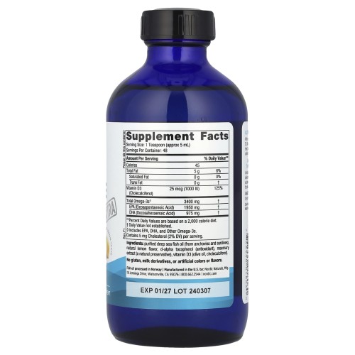 Nordic Naturals Ultimate Omega Xtra, 3400mg Lemon 237 ml – image 2