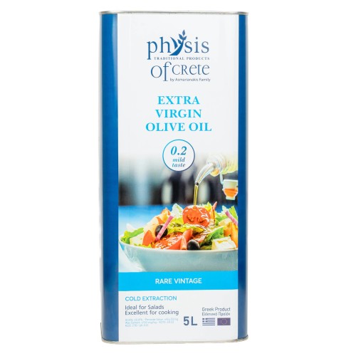 Physis of Crete mild extra virgin olive oil for salads, 5 litres