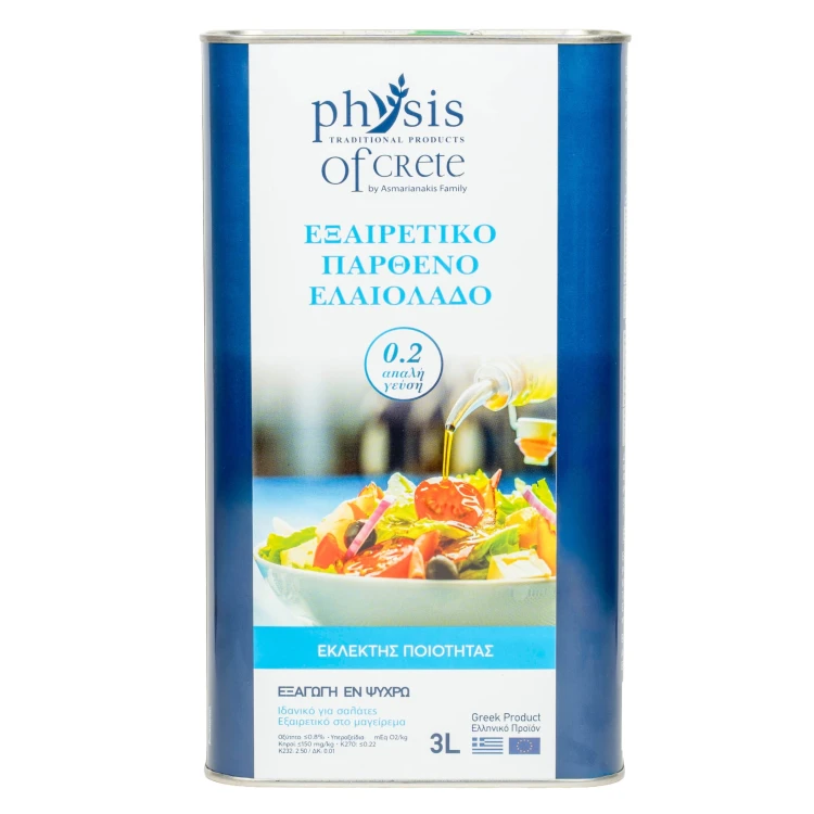 Physis of Crete mild extra virgin olive oil for salads, 3 litres – image 2