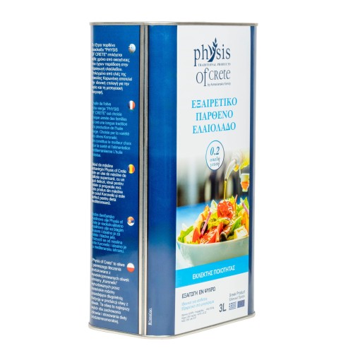 Physis of Crete mild extra virgin olive oil for salads, 3 litres – image 3