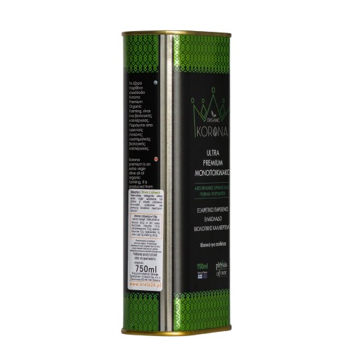 Physis of Crete Korona Premium Organic Extra Virgin Olive Oil 750ml – image 4