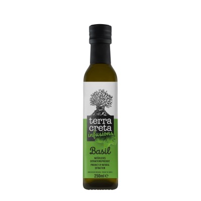 Terra Creta Extra Virgin Olive Oil infused with Basil 250 ml