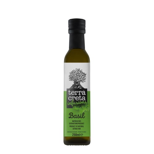 Terra Creta Extra Virgin Olive Oil infused with Basil 250 ml