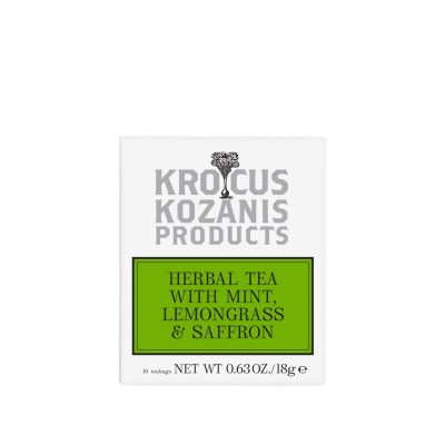 Krocus Kozanis herbal tea with mint, lemongrass and saffron (10 bags) 18g