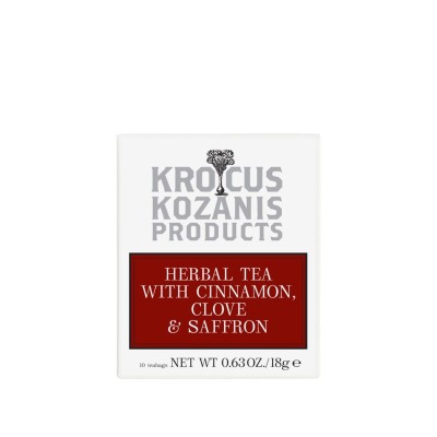 Krocus Kozanis herbal tea with cinnamon, cloves and saffron (10 bags) 18g